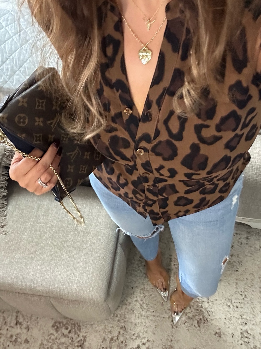 New🤎🍂 🐆 Fall Leopard Button Top - Picture 11 of 11